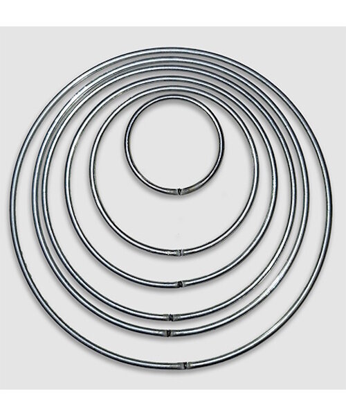 Metalen ringen 110 cm Zilver - 10 stuks