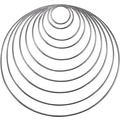 Metalen ringen 5 cm Zilver - 10 stuks
