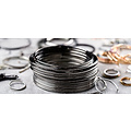 Metalen ringen 25 cm Zilver - 10 stuks