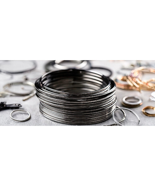 Metalen ringen 25 cm Zilver - 10 stuks