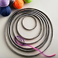 Metalen ringen 25 cm Zilver - 10 stuks