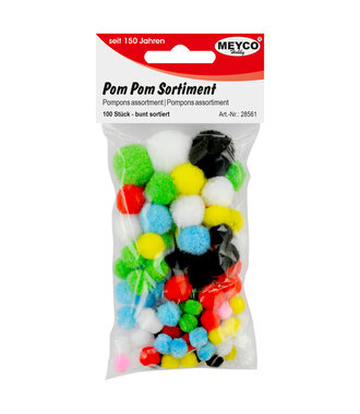Pompons 100 stuks Assorti - 15 stuks