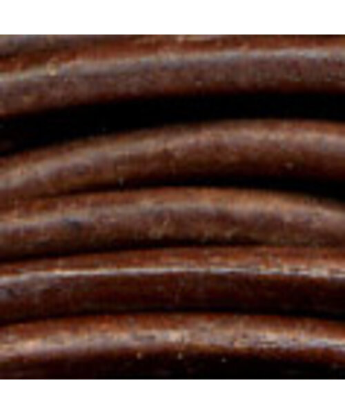 Meyco Geitenleren koord ø1.5 mm Bruin 1 meter - 12 stuks