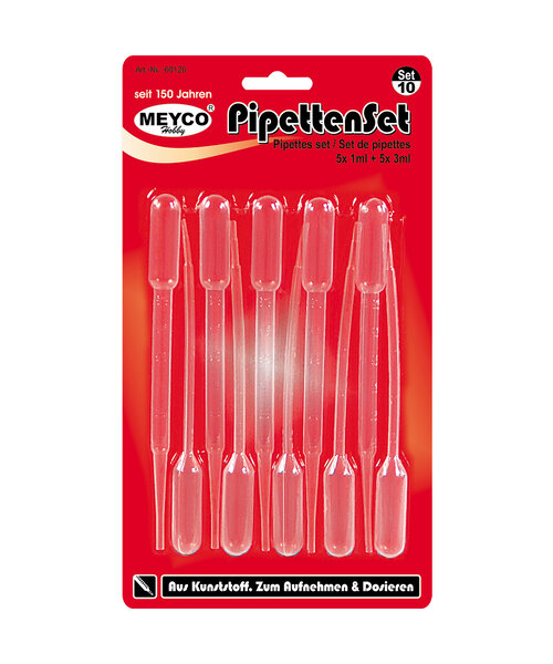 Meyco Pipettenset 5 x 1 ml en 5 x 3 ml - 12 stuks