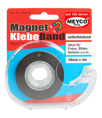 Magneetband 18 mm x 4 meter in houder - 6 stuks