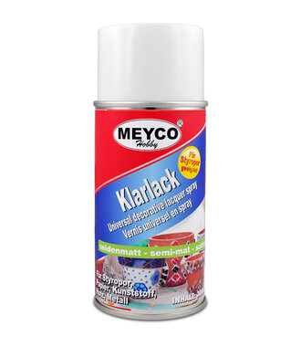 Blanke lak spuitbus halfmat 300 ml - 12 stuks