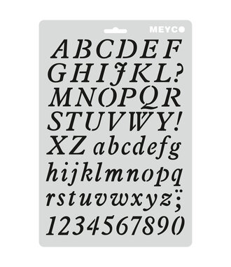 Sjabloon Letters Cursief A4 - 6 stuks