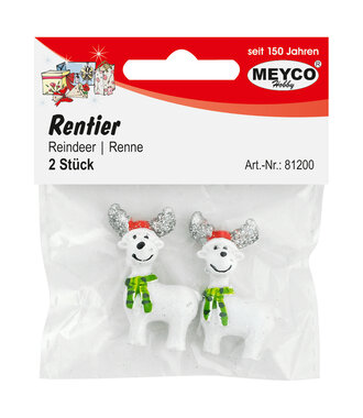 Mini rendieren 2 stuks ca. 4 x 2.5 cm - 6 stuks