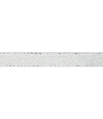 Zilverkleurige Taft Lint 10 mm x 50 meter - 1 stuks