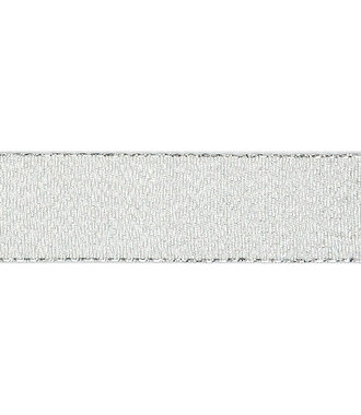 Zilverkleurige Taft Lint 25 mm x 50 meter - 1 stuks