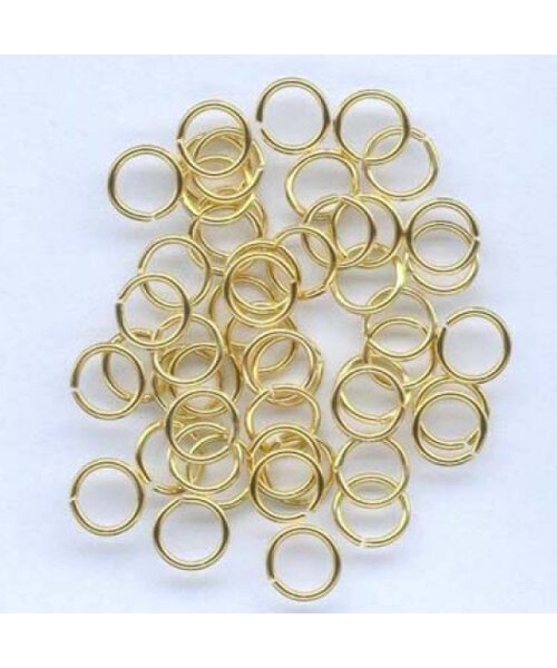 Hobby & Crafting Fun Splitring gehard goudkleur enkel 50 stuks 6 mm