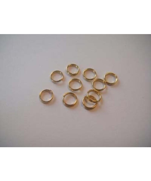 Hobby & Crafting Fun Splitring goud dubbel 10 stuks 6 mm