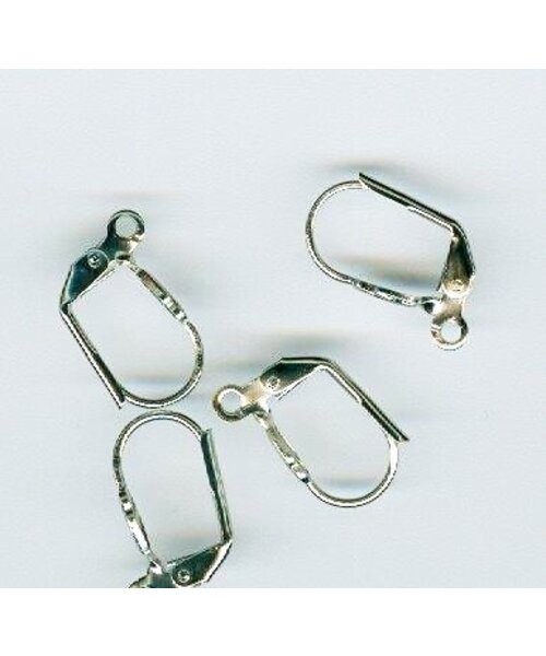 Hobby & Crafting Fun Oorbelhaakje met open ring 4 stuks zilver