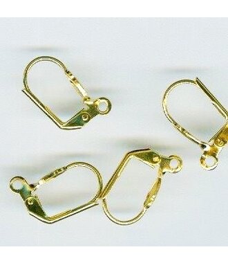 Oorbelhaakje met open ring 4 stuks goud