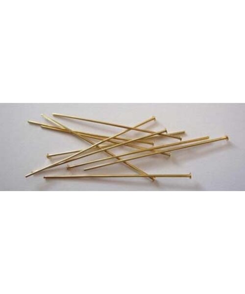 Hobby & Crafting Fun Kettelstiften met kop 100 stuks goudkleur 45 mm