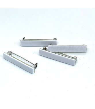 Brochespeld met zelfklevende foamlaag 4 stuks 38 mm zilver