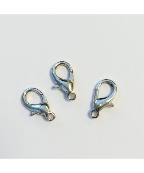 Hobby & Crafting Fun Karabijnsluiting zilver 3 stuks 15 mm
