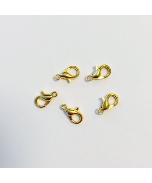 Hobby & Crafting Fun Karabijnsluiting goud 5 stuks 10 mm