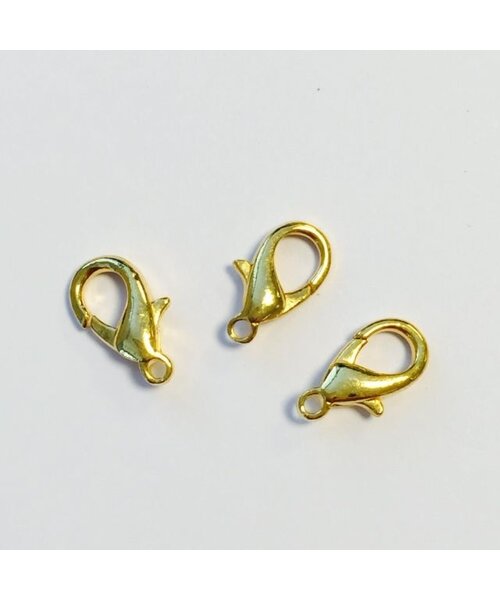 Hobby & Crafting Fun Karabijnsluiting goud 3 stuks 15 mm