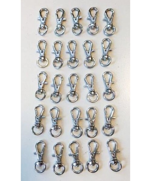 Hobby & Crafting Fun Clasps Sluiting 23 mm 25 stuks zilver