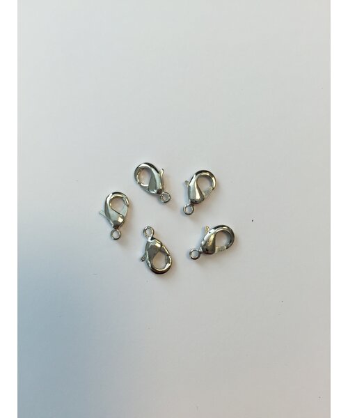 Hobby & Crafting Fun Karabijnsluiting 12 mm 5 stuks Zilver