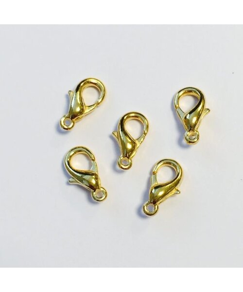 Hobby & Crafting Fun Karabijnsluiting goud 5 stuks 12 mm