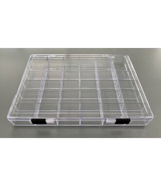 Kunststof opbergbox 36 vaks 24.5 x 18 x 3 cm
