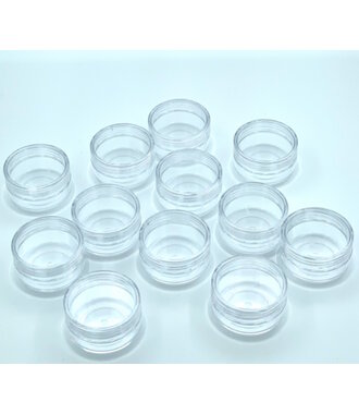 Ronde opbergpotjes met schroefdeksel 12 stuks Ø38 x 21mm