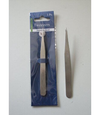 Pincet met fijne recht punt rvs 12.2 cm