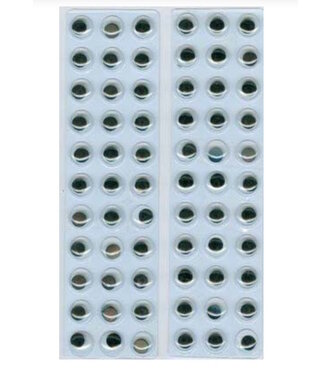 Zelfklevende beweegbare ogen rond 66 stuks 10 mm