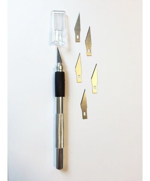 Hobby & Crafting Fun Hobbymes met zachte grip en 5 reservemesjes