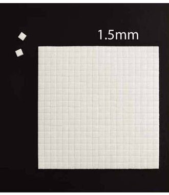 3D Foam tape/pads 100 x 100 x 1.5 mm (5 x 5 mm) wit