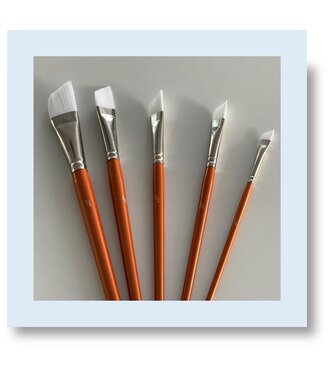 Penselenset schuin 5 stuks synthetisch - 5 stuks