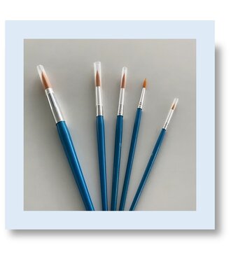 Penselenset rond 5 stuks synthetisch