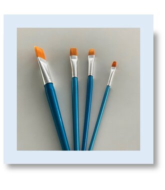 Penselenset 4 stuks plat synthetisch