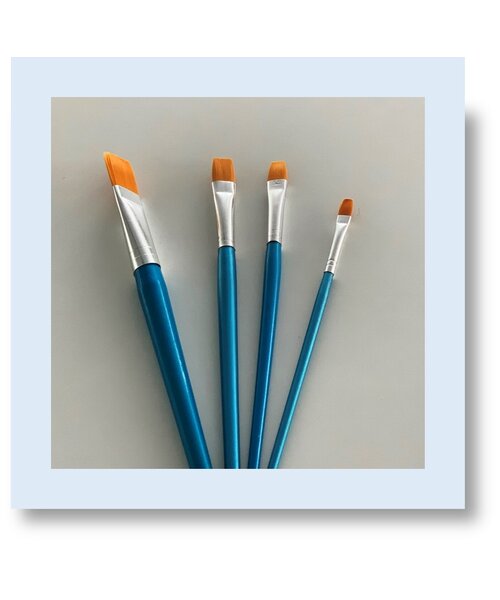 Hobby & Crafting Fun Penselenset 4 stuks plat synthetisch