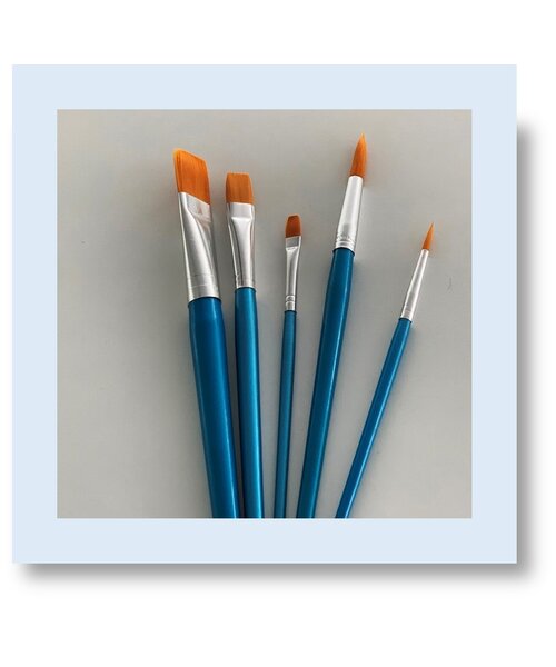 Hobby & Crafting Fun Penselenset mix 5 stuks synthetisch