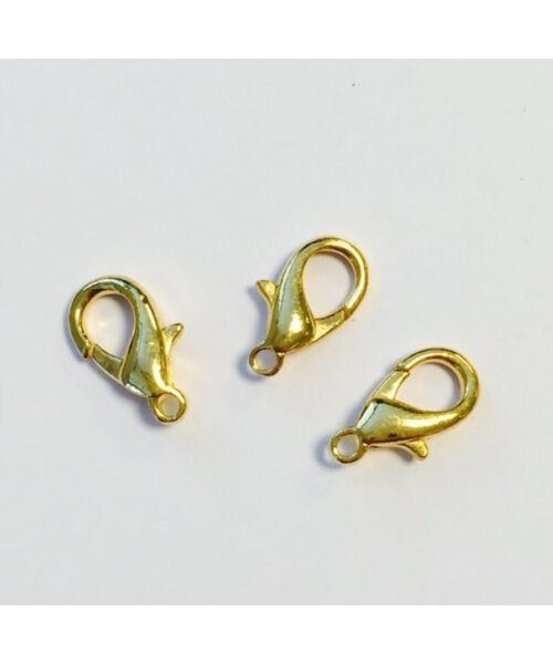 Hobby & Crafting Fun Karabijnsluiting goud 3 stuks 15 mm