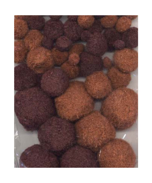 Hobby & Crafting Fun Pompon set bruin 50 stuks
