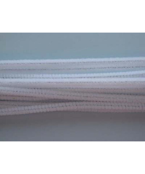 Hobby & Crafting Fun Chenilledraad wit 20 stuks 6 mm x 30 cm