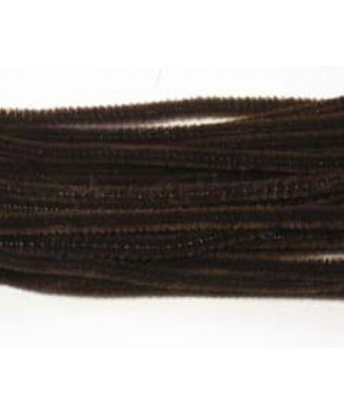 Hobby & Crafting Fun Chenilledraad bruin 20 stuks 6 mm x 30 cm