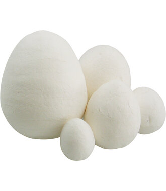 Witte Watteneieren 2 stuks 50 x 70 mm - 12  stuks