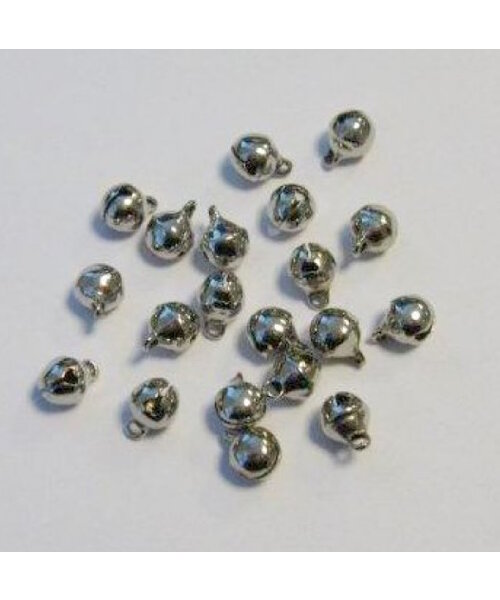 Hobby & Crafting Fun Kerstbellen 6 mm 20 stuks zilver
