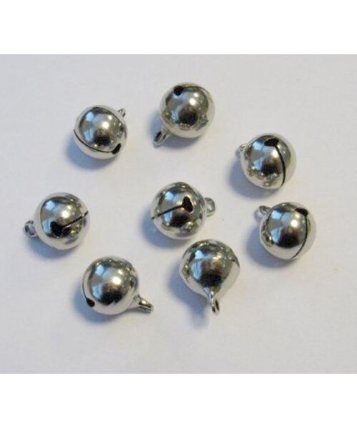 Hobby & Crafting Fun Kerstbellen 12 mm 8 stuks zilver