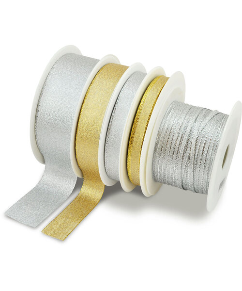Meyco Goudkleurige taft lint 5 mm x 50 meter - 1 stuks