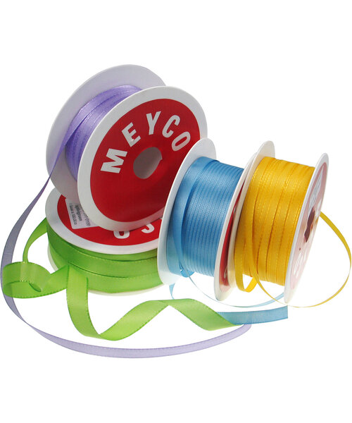 Meyco Taft lint 15 mm x 100 meter op rol Wijnrood - 1 stuks