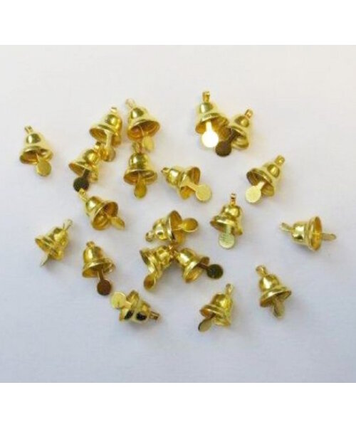 Hobby & Crafting Fun Kerstklokjes 20 stuks 8 mm goud