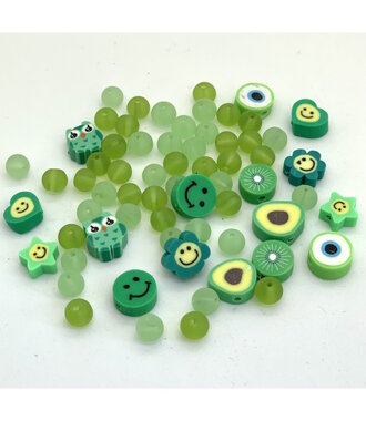 Katsuki smile beads green 64 delig