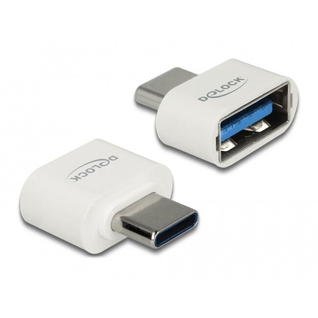 DeLOCK Kabelgebundene USB-A/USB-C Maus mit 4 Tasten - 1000-3200 DPI / Weiß - 1,5 m