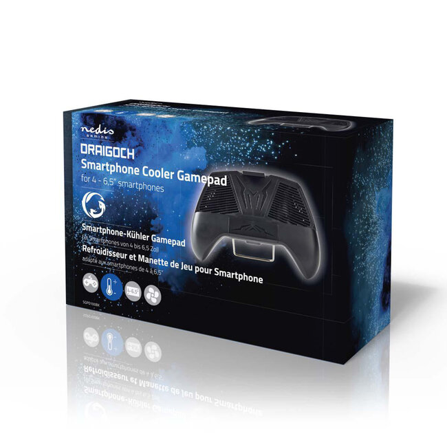 Nedis Gaming DRAIGOCH Smartphone-Gamepad mit Kühler / Schwarz